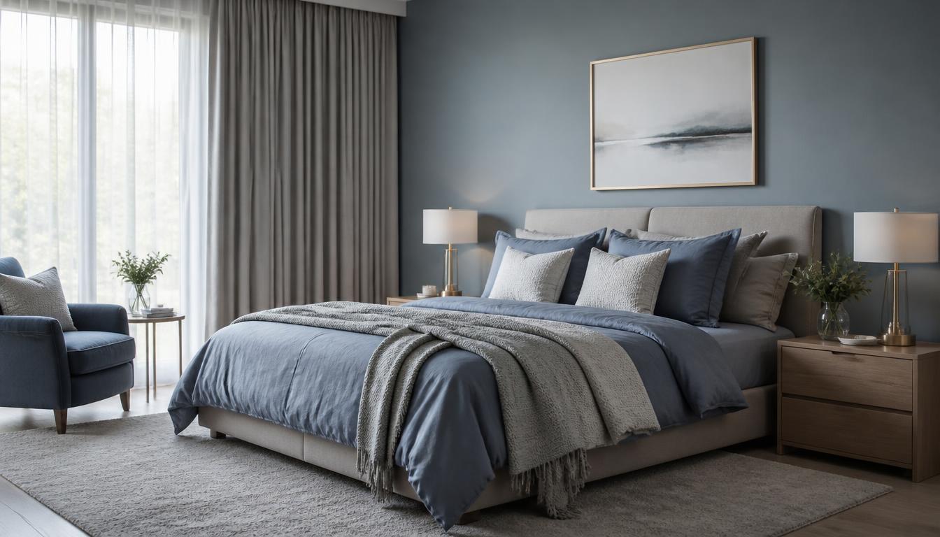 Calm and Serene: Your Guide to Grey and Blue Bedroom Color Schemes