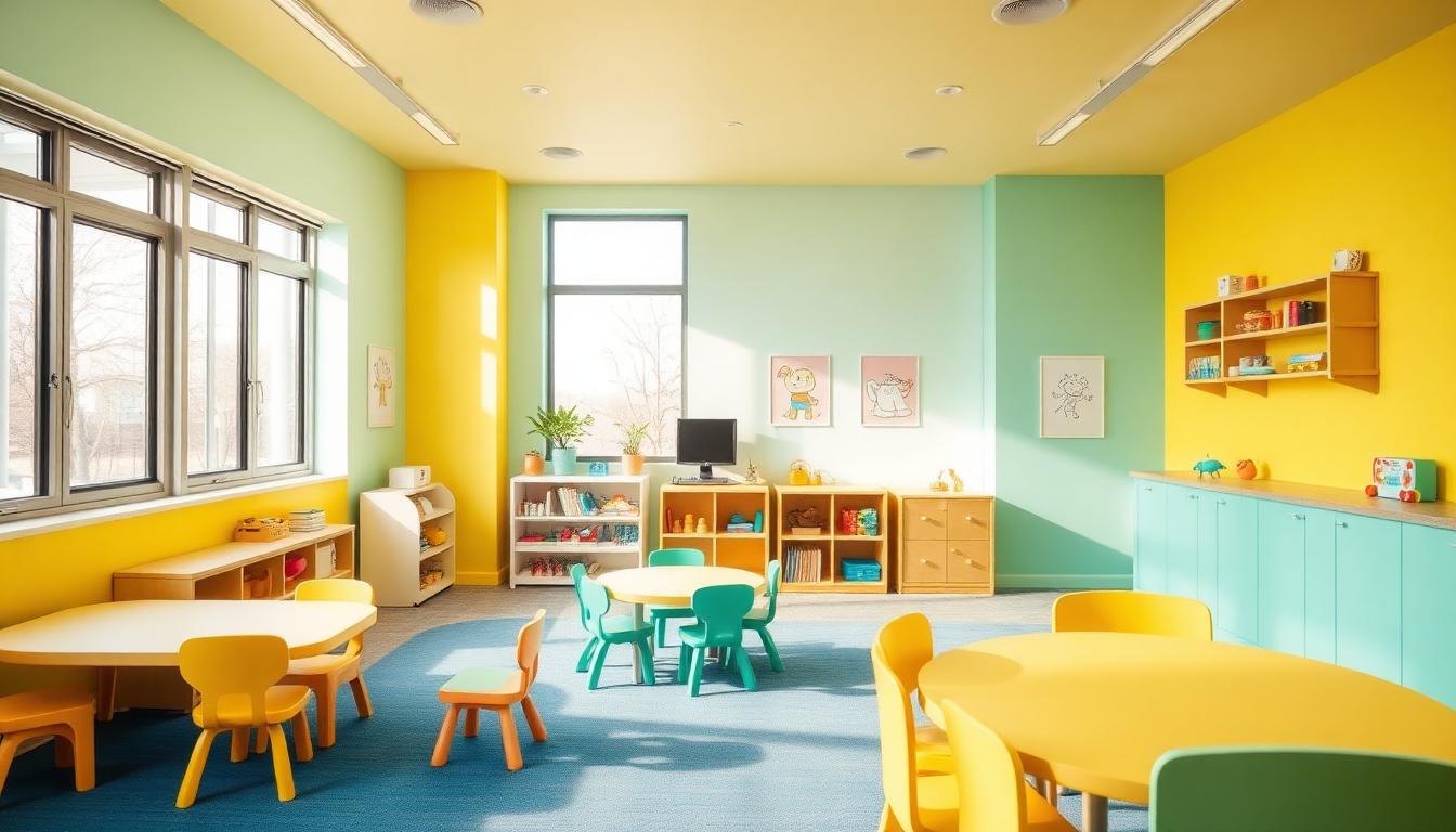 Childcare & Daycare Color Psychology: How Playroom Colors Influence Child Development, Behavior & Learning Readiness
