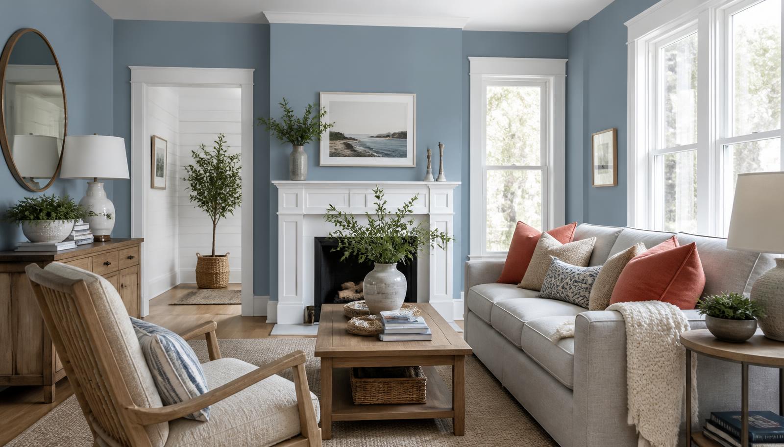 Cool Blue Color Combinations: Creating a Serene Living Room Oasis