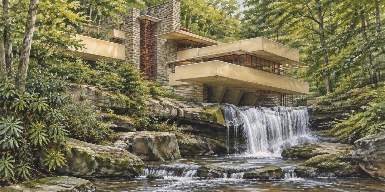 The Organic Harmony of Frank Lloyd Wright's Fallingwater Palette — Frank Lloyd Wright's Fallingwater Color Palette