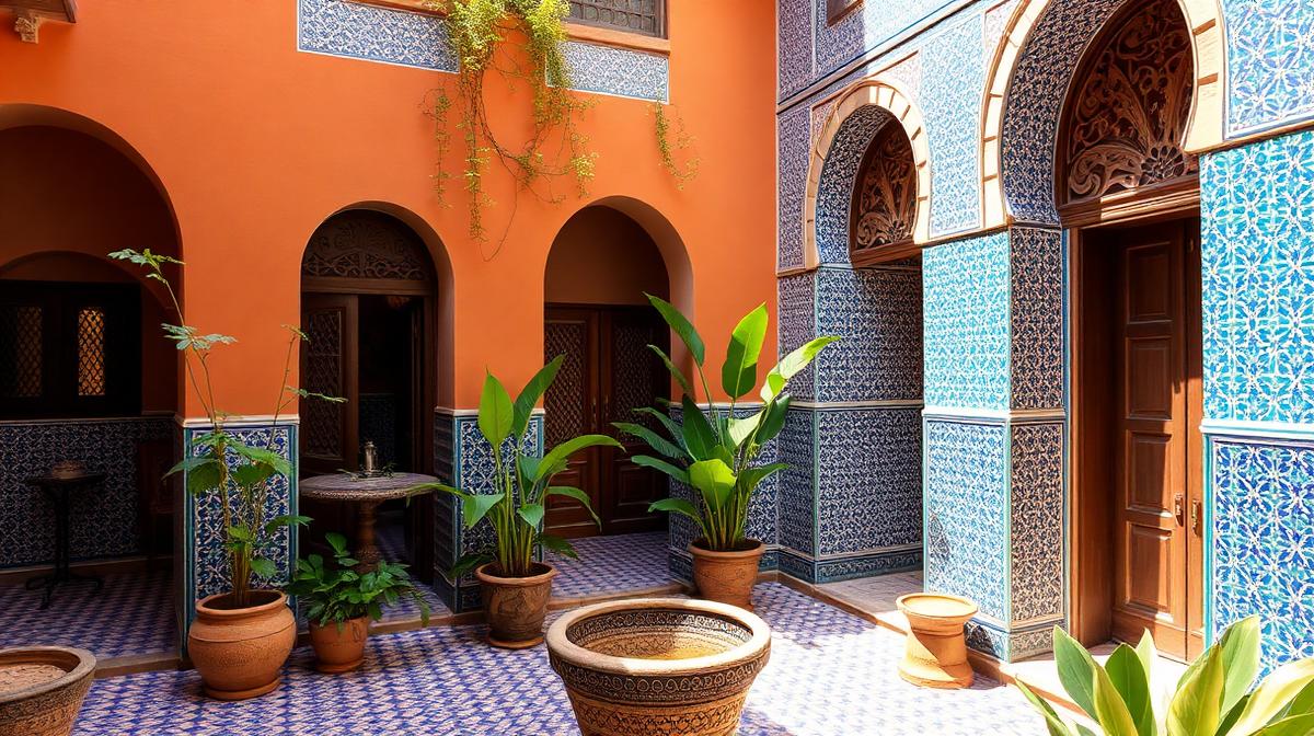 Moroccan Riad Colors: Zellige Tiles, Terracotta & Jewel-Tone Design