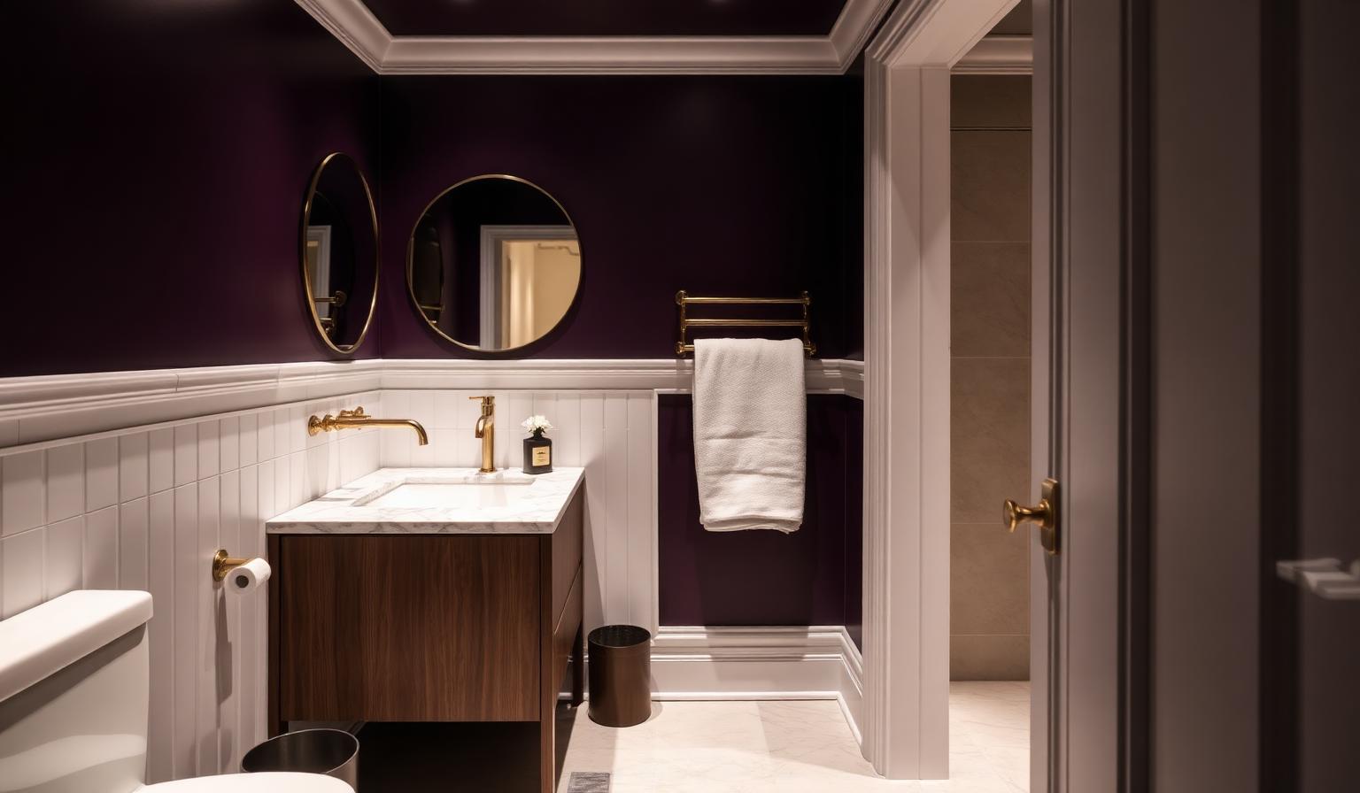 Plum Noir in a Small Bathroom: A Guide to Creating a Moody, Modern Space
