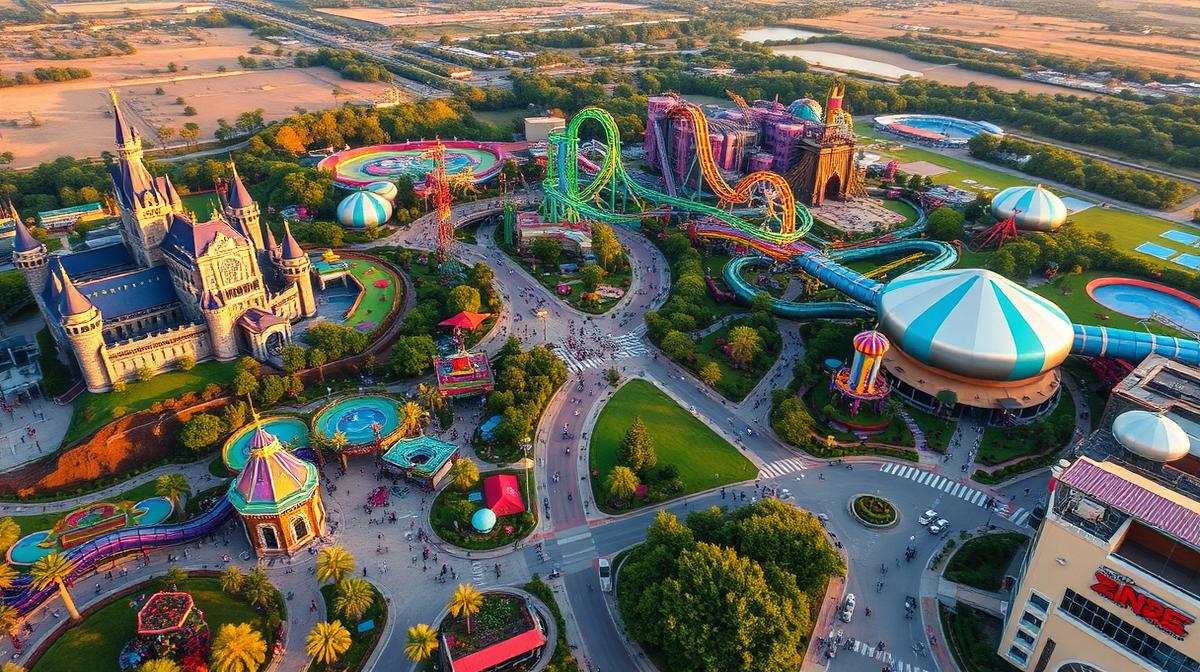 Theme Park & Amusement Park Color Psychology: How Ride Queue Colors, Themed Land Palettes & Wayfinding Drive Guest Satisfaction and Spending