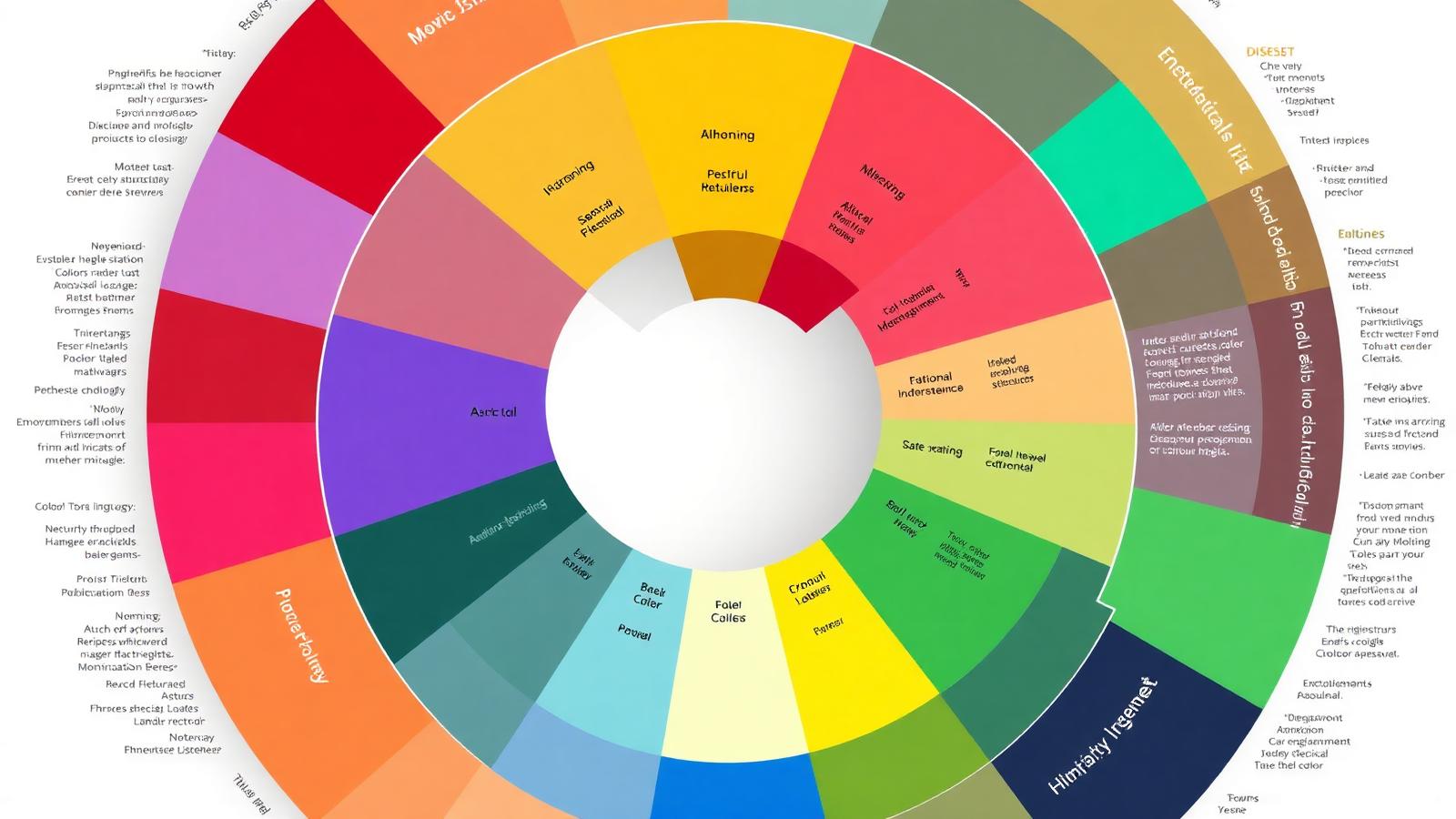 Cinema color wheel showing movie emotions and symbolism