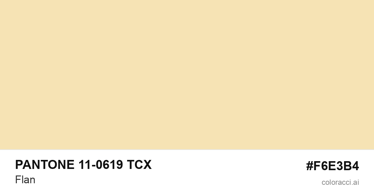 PANTONE 11-0619 TCX Flan color swatch #F6E3B4