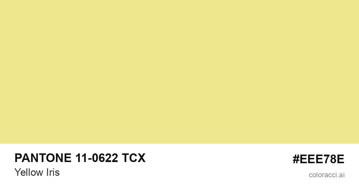 PANTONE 11-0622 TCX Yellow Iris color swatch #EEE78E