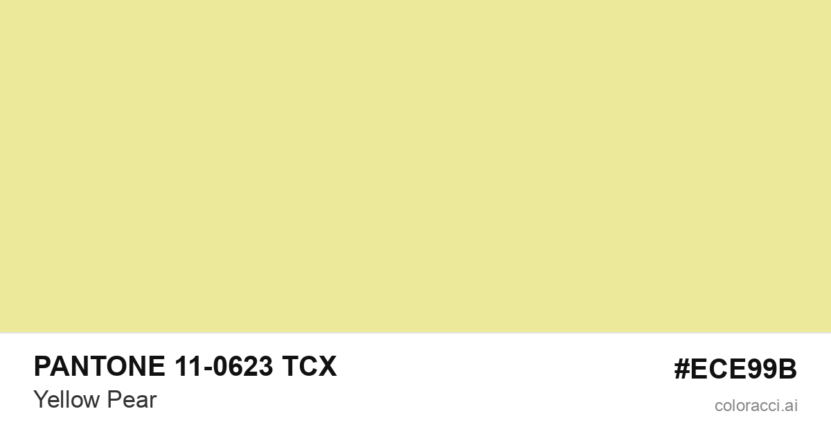 PANTONE 11-0623 TCX Yellow Pear color swatch #ECE99B