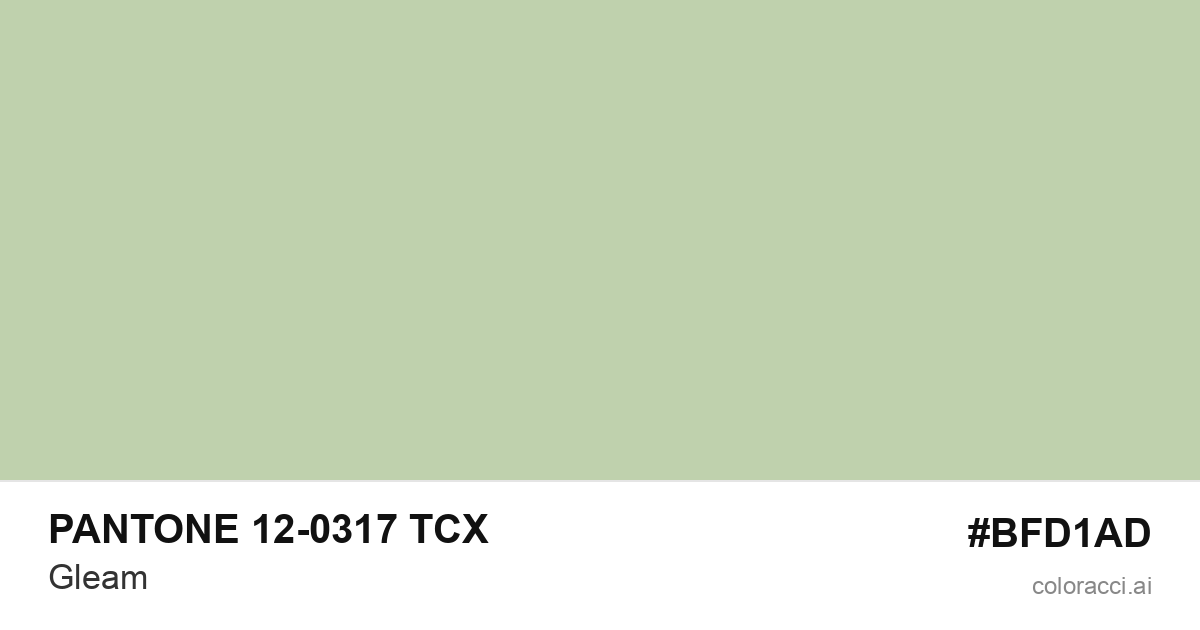 PANTONE 12-0317 TCX Gleam color swatch #BFD1AD
