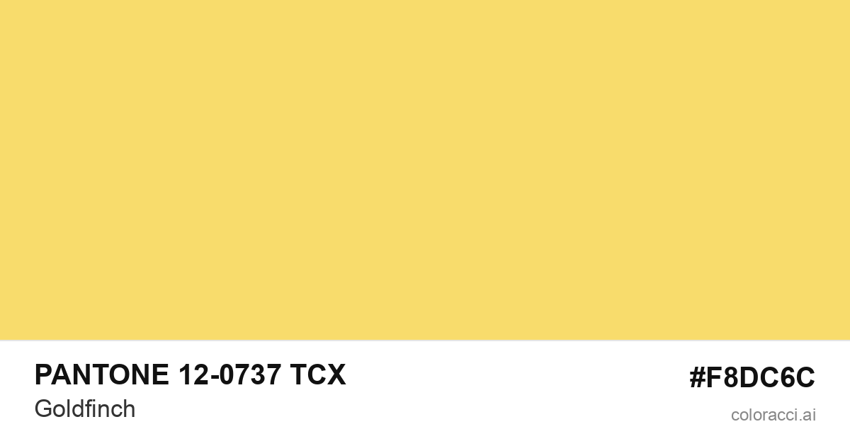 PANTONE 12-0737 TCX Goldfinch color swatch #F8DC6C