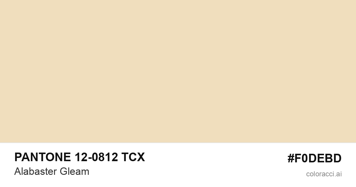 PANTONE 12-0812 TCX Alabaster Gleam color swatch #F0DEBD