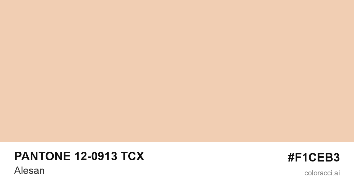 PANTONE 12-0913 TCX Alesan color swatch #F1CEB3