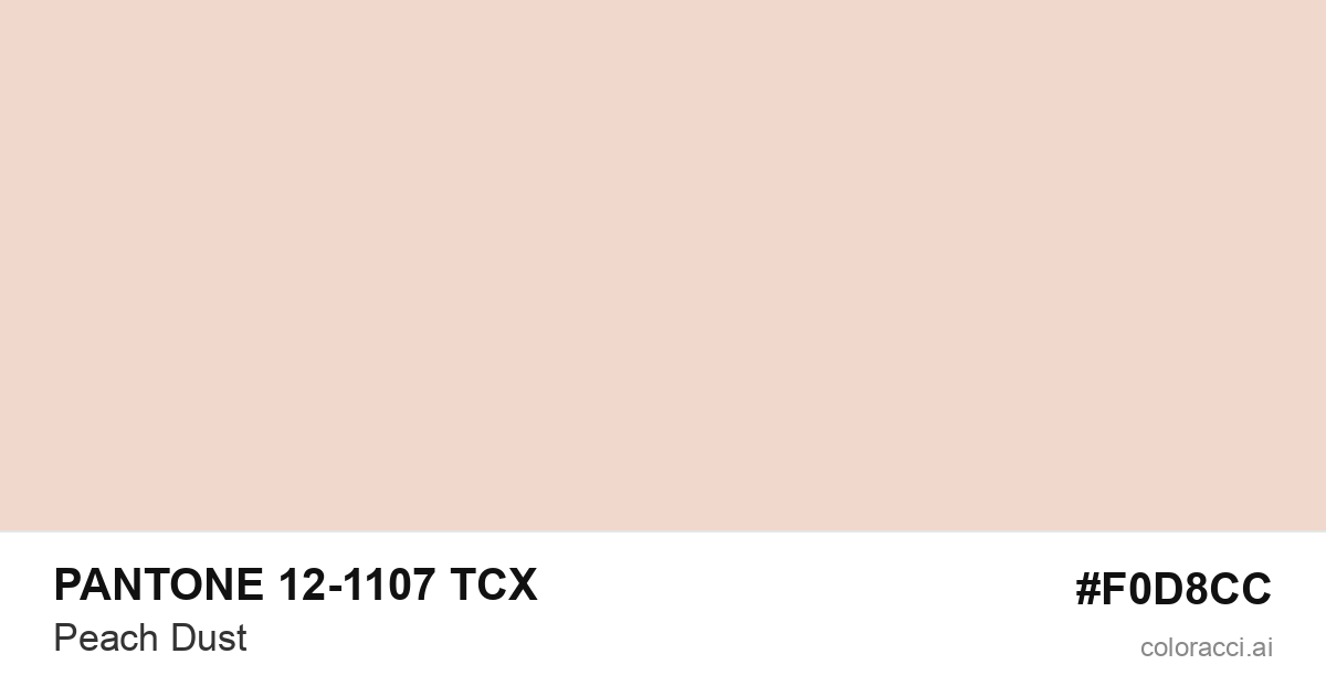 PANTONE 12-1107 TCX Peach Dust color swatch #F0D8CC