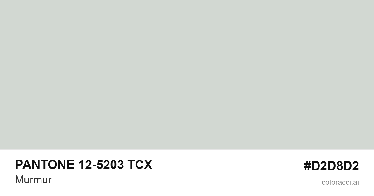 PANTONE 12-5203 TCX Murmur color swatch #D2D8D2