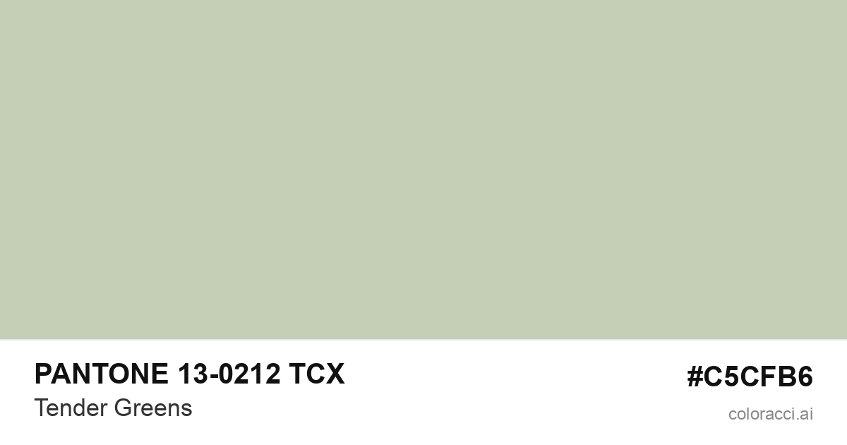 PANTONE 13-0212 TCX Tender Greens color swatch #C5CFB6