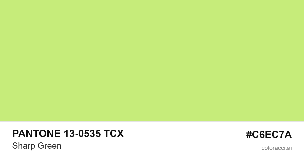 PANTONE 13-0535 TCX Sharp Green color swatch #C6EC7A