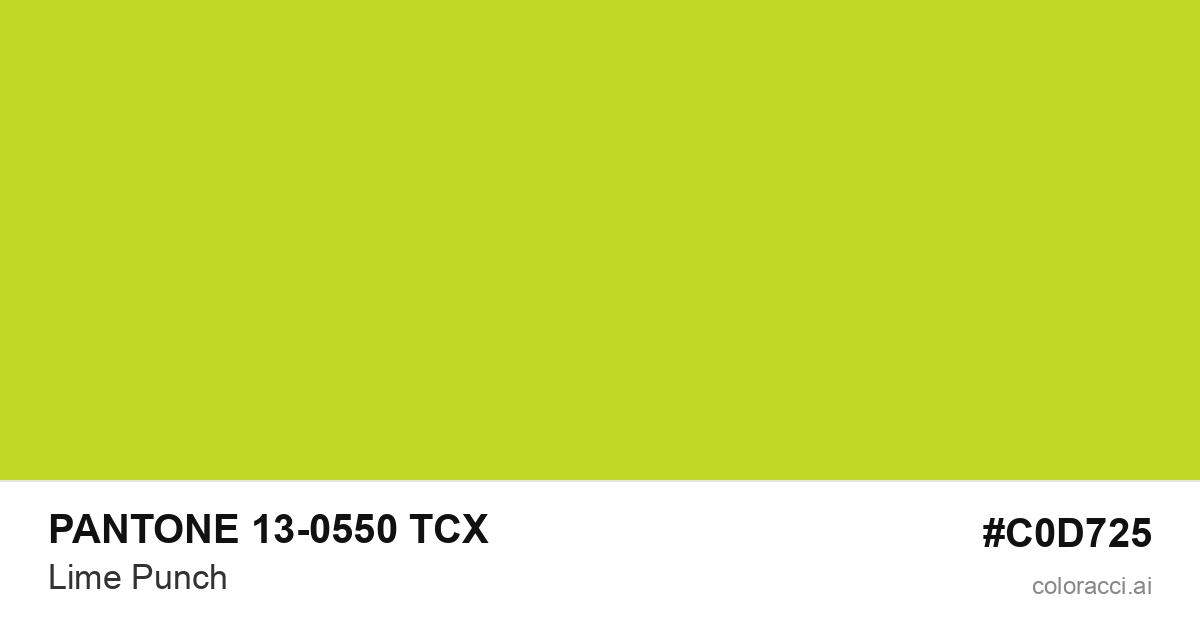 PANTONE 13-0550 TCX Lime Punch color swatch #C0D725