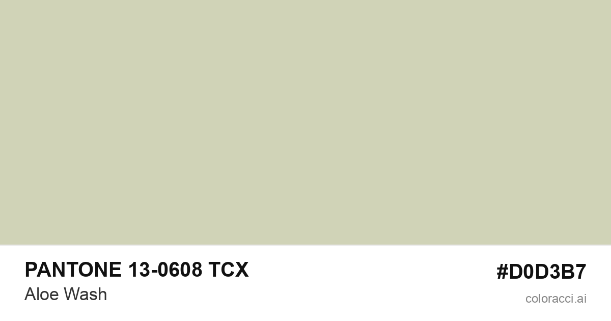 PANTONE 13-0608 TCX Aloe Wash color swatch #D0D3B7