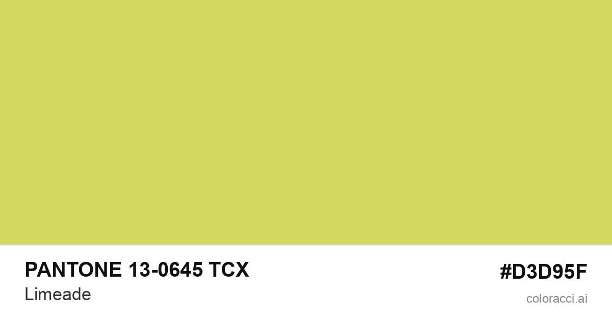 PANTONE 13-0645 TCX Limeade color swatch #D3D95F