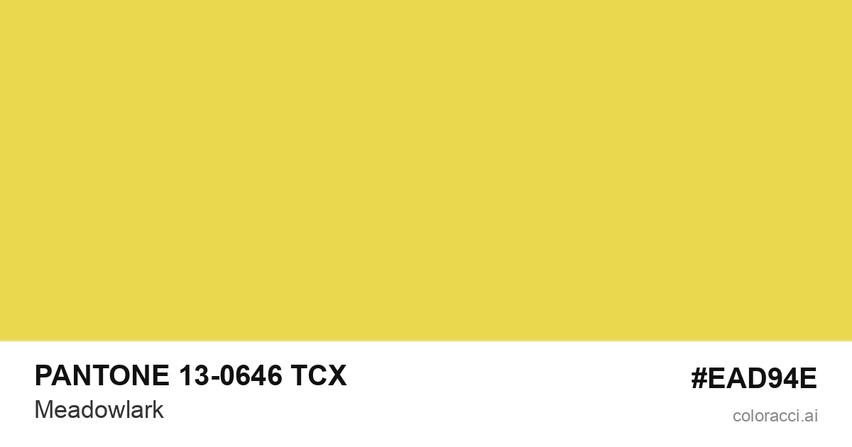 PANTONE 13-0646 TCX Meadowlark color swatch #EAD94E