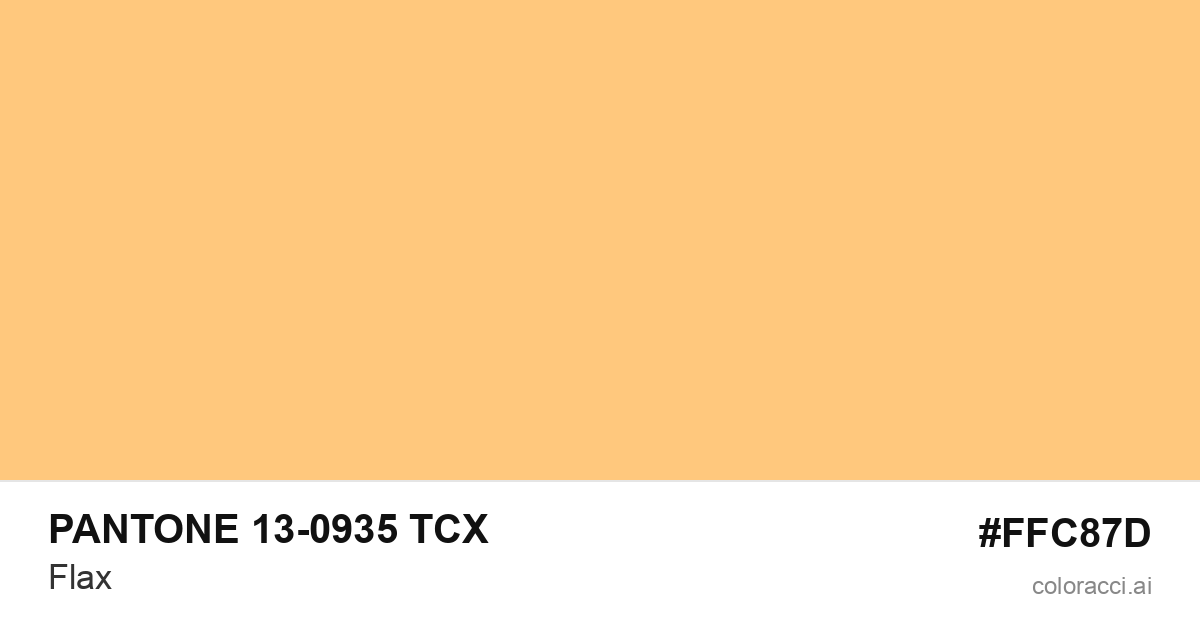 PANTONE 13-0935 TCX Flax color swatch #FFC87D