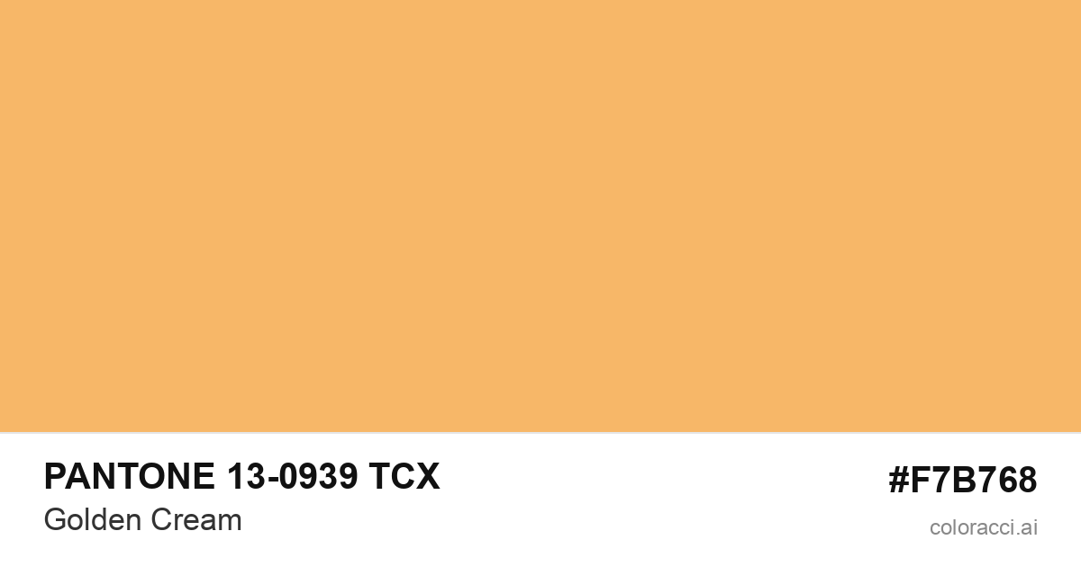 PANTONE 13-0939 TCX Golden Cream color swatch #F7B768