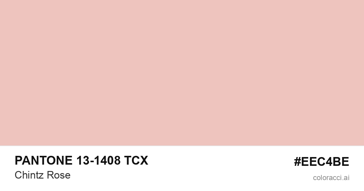 PANTONE 13-1408 TCX Chintz Rose color swatch #EEC4BE