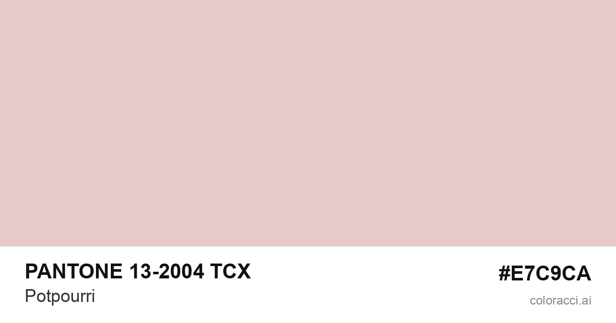 PANTONE 13-2004 TCX Potpourri color swatch #E7C9CA