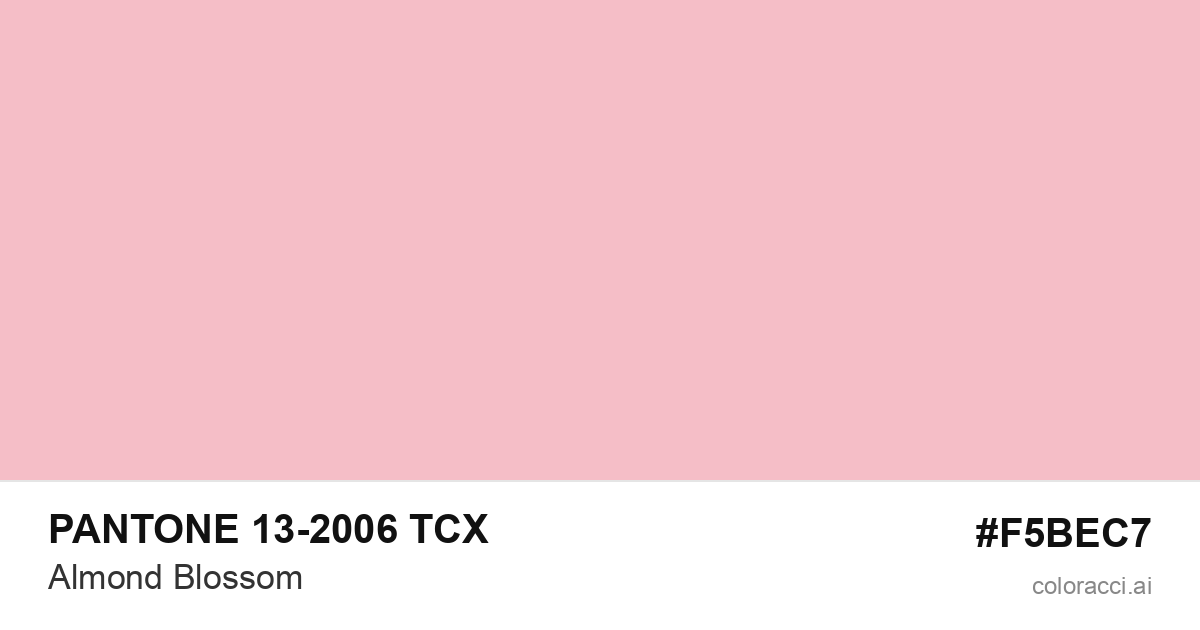 PANTONE 13-2006 TCX Almond Blossom color swatch #F5BEC7