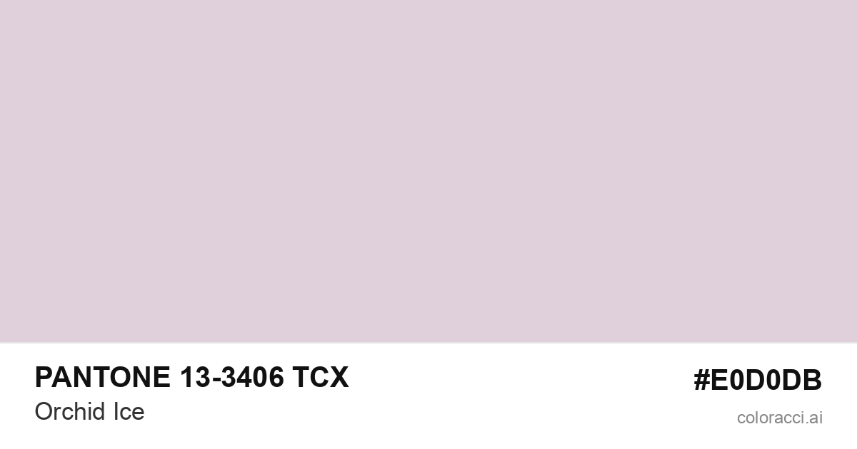 PANTONE 13-3406 TCX Orchid Ice color swatch #E0D0DB