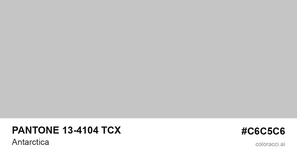 PANTONE 13-4104 TCX Antarctica color swatch #C6C5C6