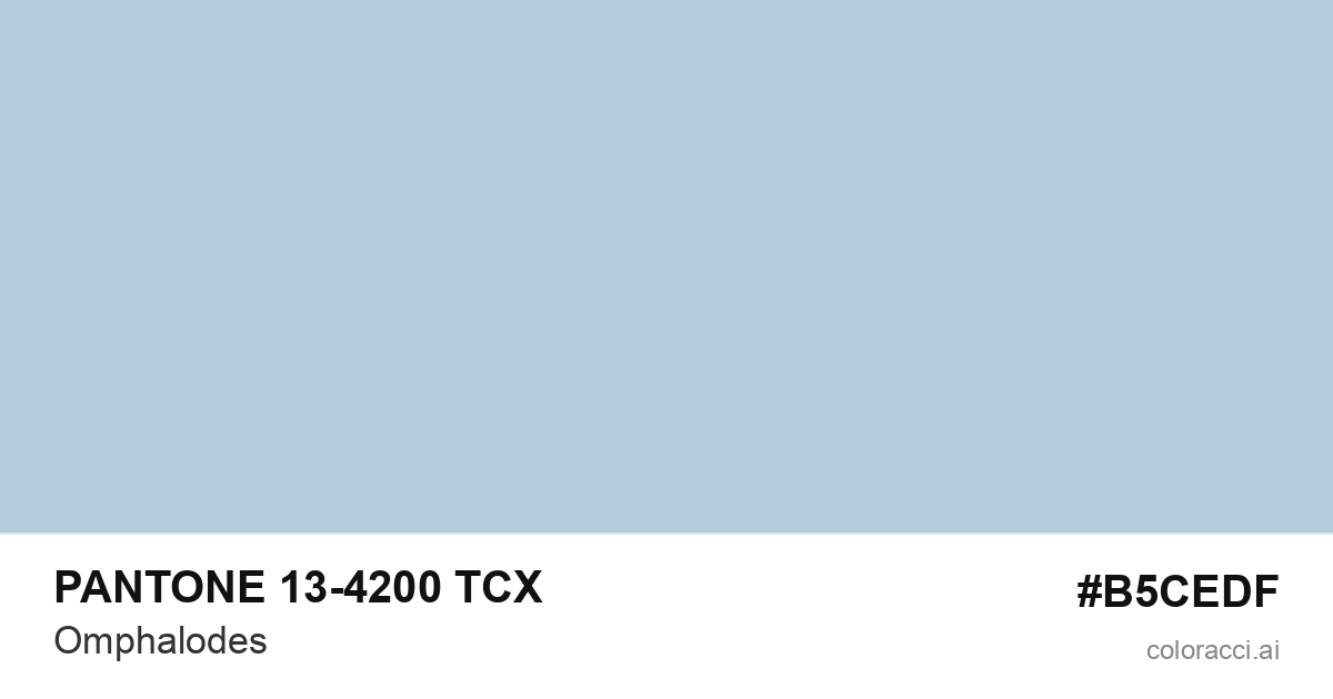 PANTONE 13-4200 TCX Omphalodes color swatch #B5CEDF