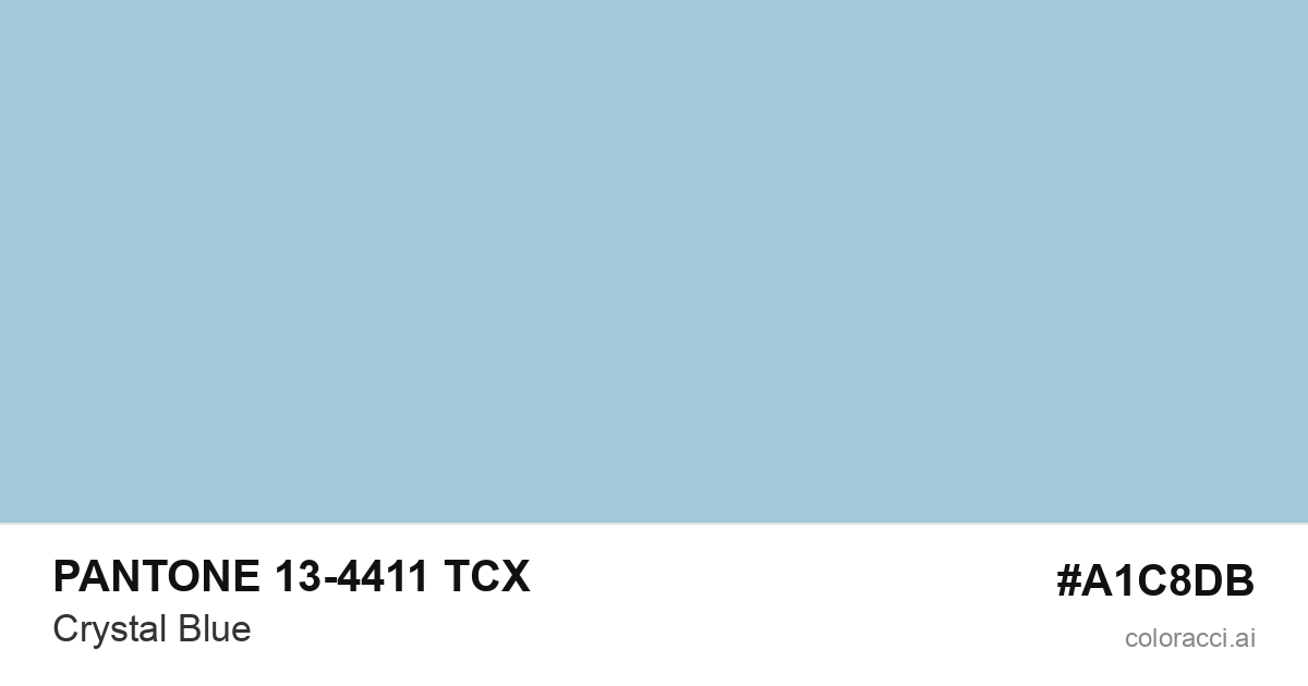 PANTONE 13-4411 TCX Crystal Blue color swatch #A1C8DB