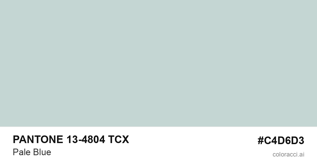 PANTONE 13-4804 TCX Pale Blue color swatch #C4D6D3
