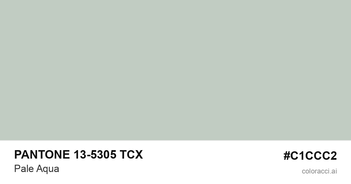 PANTONE 13-5305 TCX Pale Aqua color swatch #C1CCC2