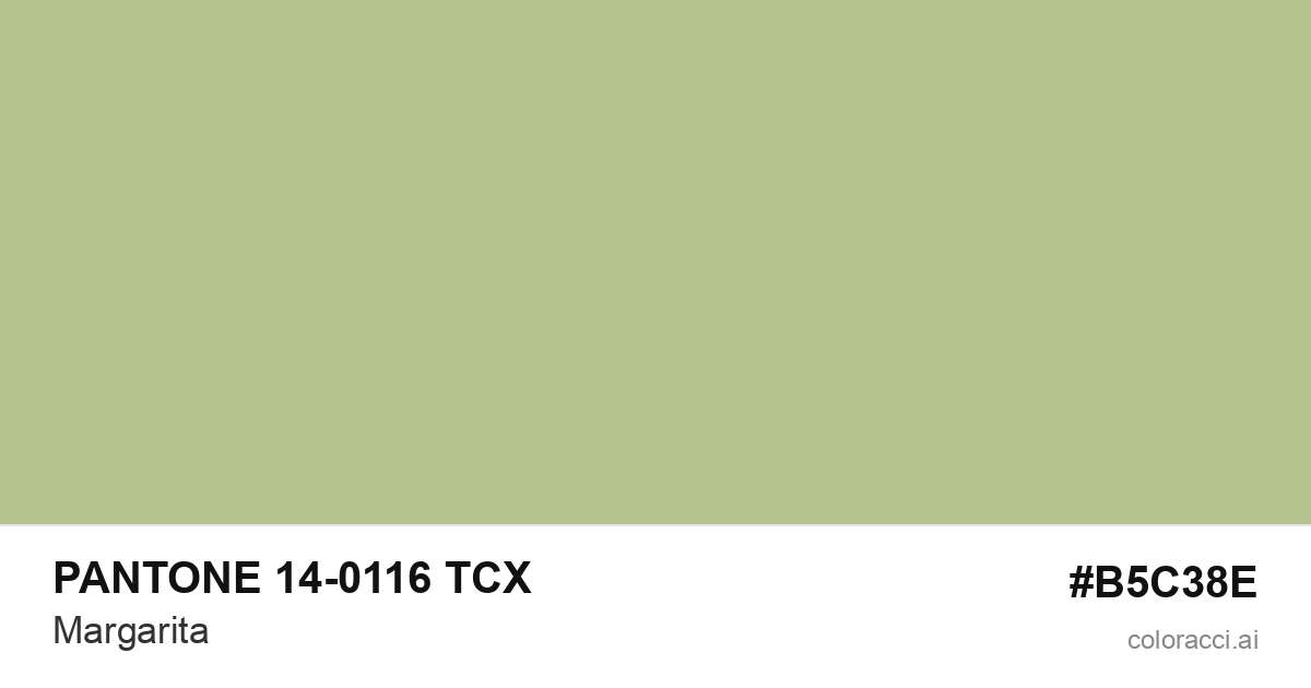 PANTONE 14-0116 TCX Margarita color swatch #B5C38E