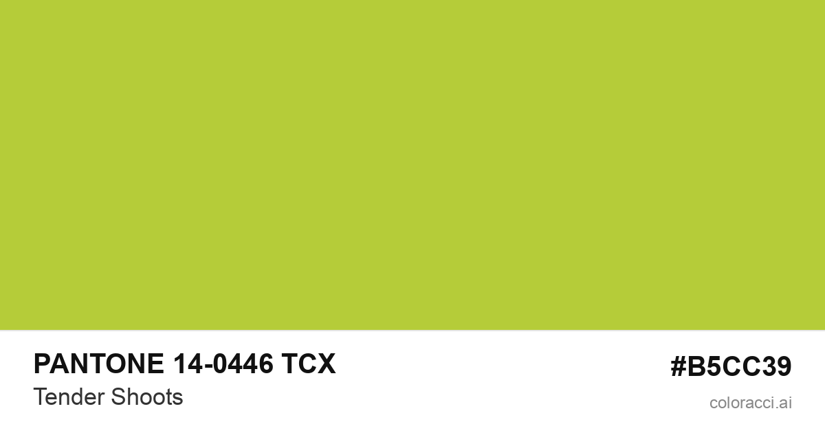 PANTONE 14-0446 TCX Tender Shoots color swatch #B5CC39