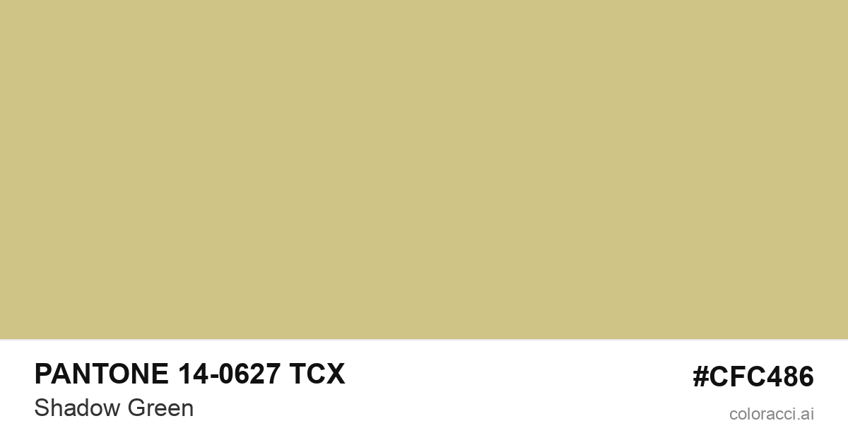 PANTONE 14-0627 TCX Shadow Green color swatch #CFC486