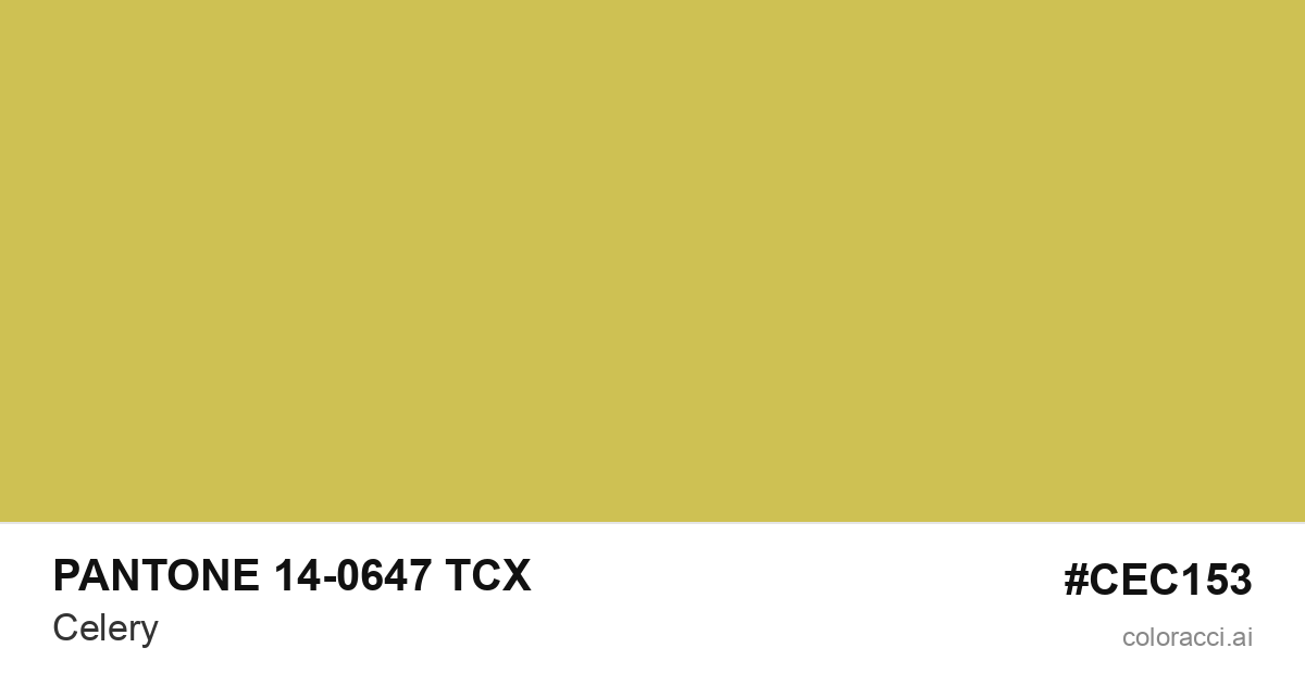 PANTONE 14-0647 TCX Celery color swatch #CEC153