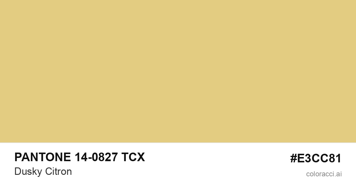 PANTONE 14-0827 TCX Dusky Citron color swatch #E3CC81