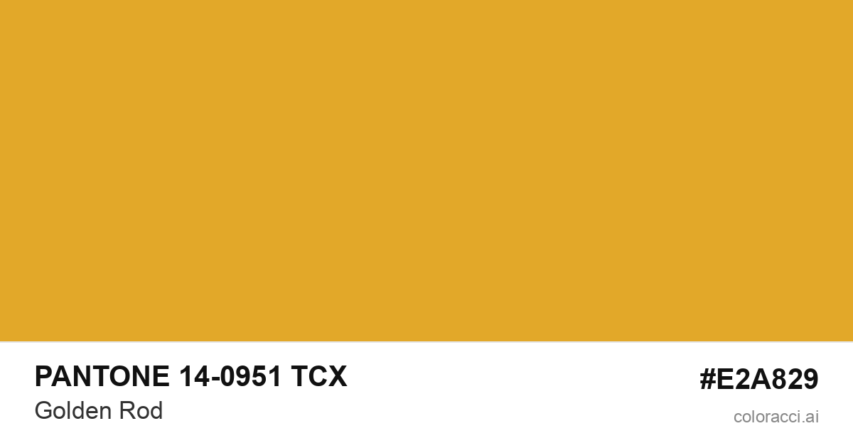 PANTONE 14-0951 TCX Golden Rod color swatch #E2A829