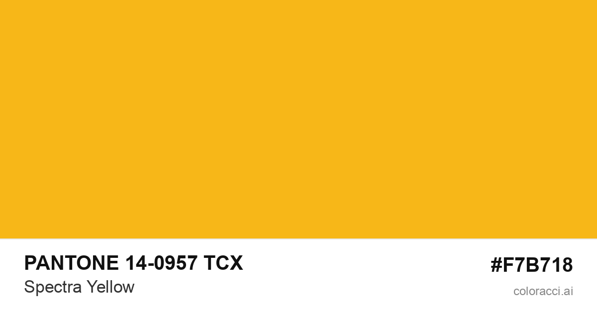 PANTONE 14-0957 TCX Spectra Yellow color swatch #F7B718