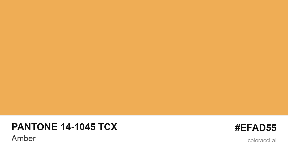 PANTONE 14-1045 TCX Amber color swatch #EFAD55