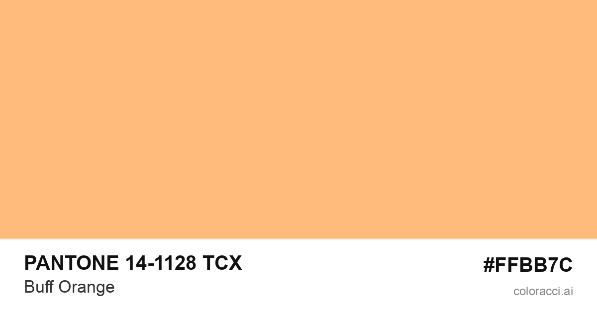 PANTONE 14-1128 TCX Buff Orange color swatch #FFBB7C