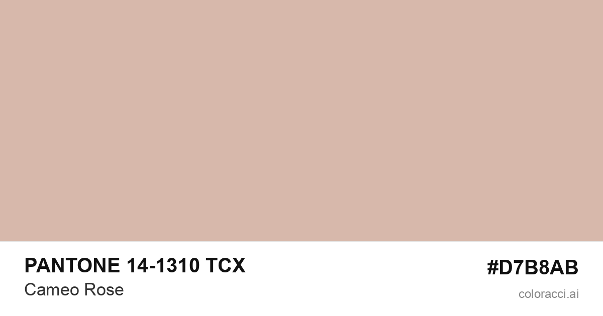 PANTONE 14-1310 TCX Cameo Rose color swatch #D7B8AB