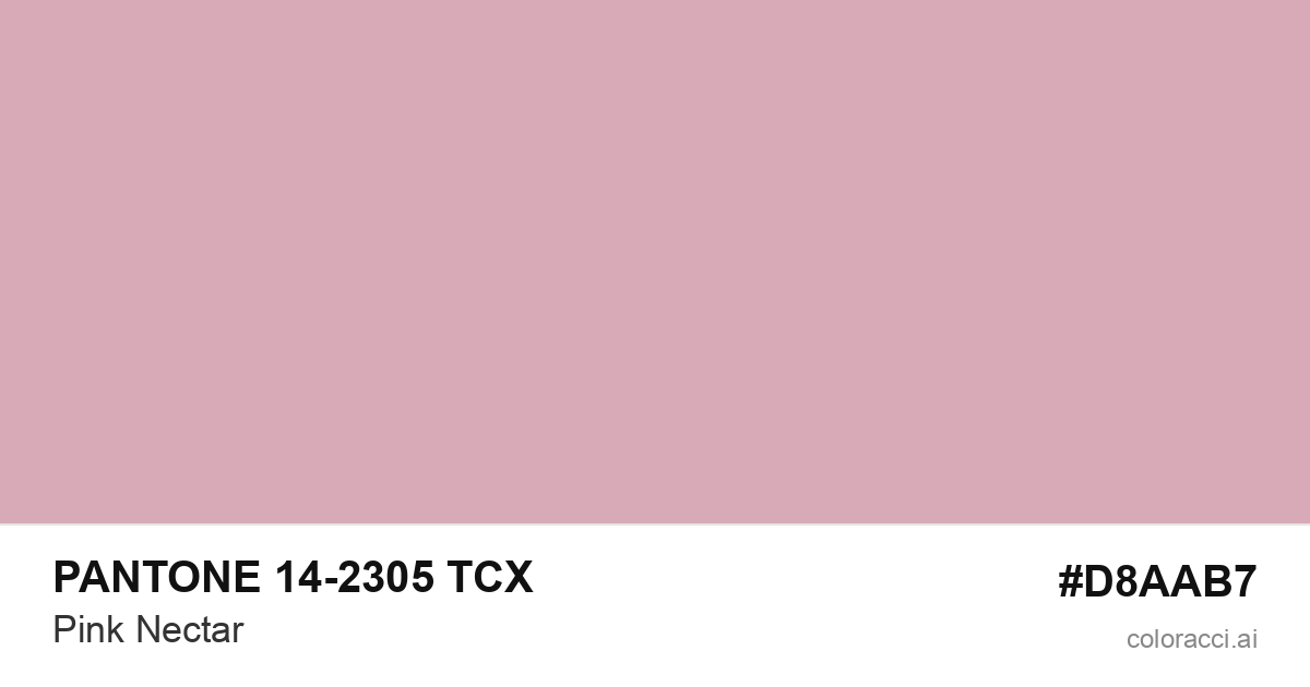 PANTONE 14-2305 TCX Pink Nectar color swatch #D8AAB7