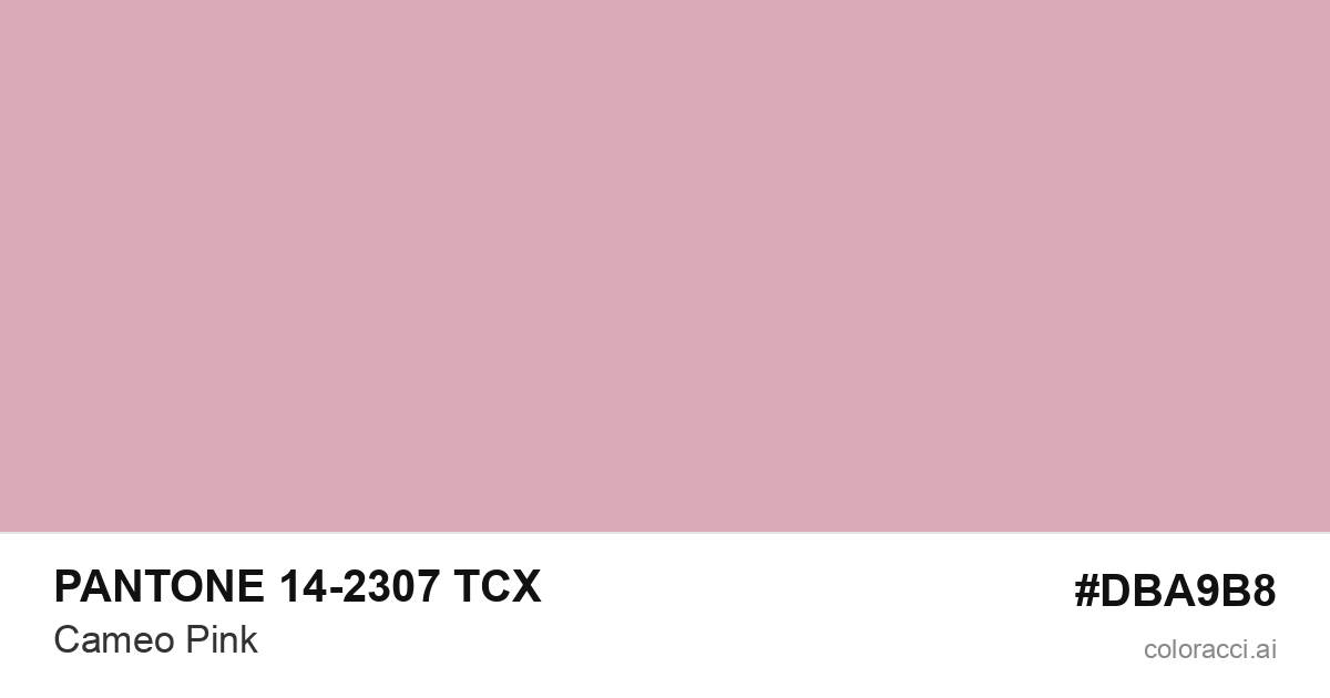 PANTONE 14-2307 TCX Cameo Pink color swatch #DBA9B8