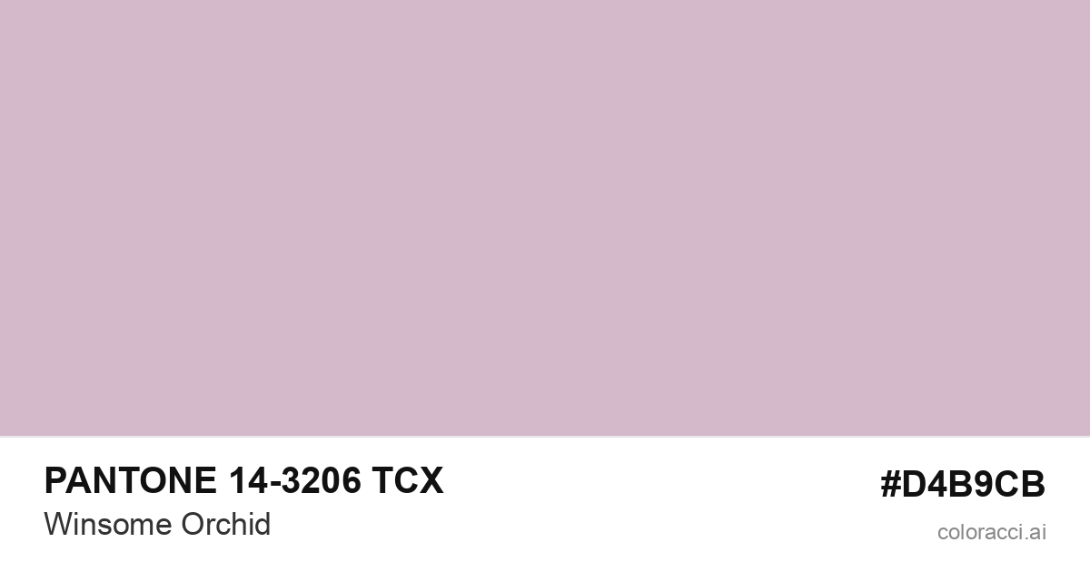 PANTONE 14-3206 TCX Winsome Orchid color swatch #D4B9CB