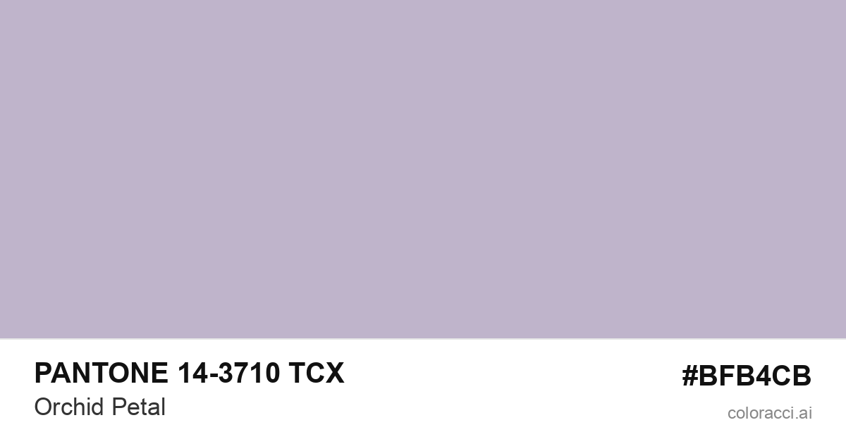 PANTONE 14-3710 TCX Orchid Petal color swatch #BFB4CB