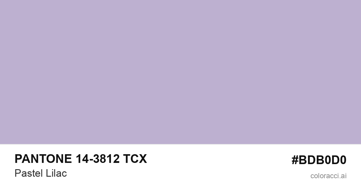 PANTONE 14-3812 TCX Pastel Lilac color swatch #BDB0D0