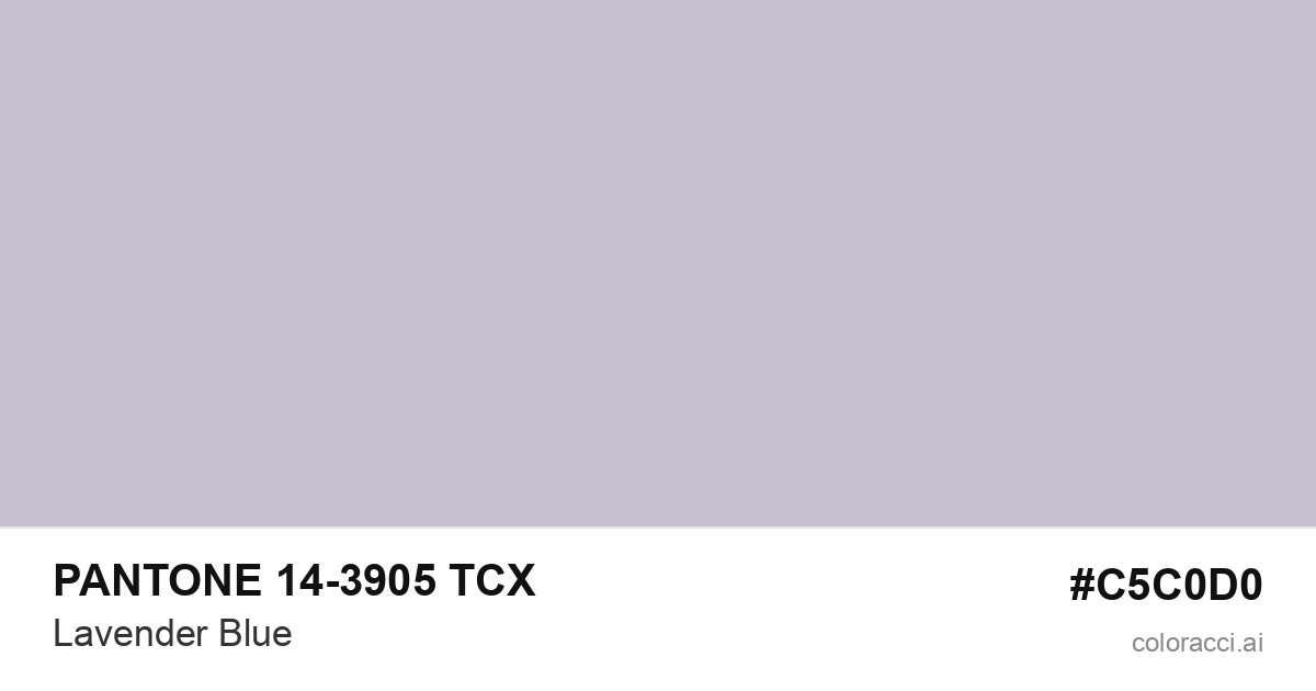 PANTONE 14-3905 TCX Lavender Blue color swatch #C5C0D0